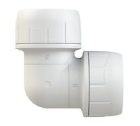 Poly Pipe PolyPlumb Enhanced 22mm 90° Elbow Push-Fit Fitting with in-Cert Click Technology PB122EW
