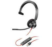 Plantronics Headset Blackwire BW3310 USB-A Mono Wired with Mic 213928-01 Black