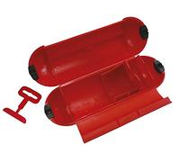 Poly Pool PP2601 Waterproof Shell for Connector Protection Plug - Outdoor Socket IP44 with Hook, red