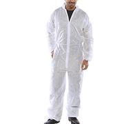 POLY PROP DISPOSABLE BOILERSUIT WHITE XXL