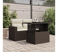 Poly Rattan Garden Patio Outdoor Table Adjustable Tabletop Multi Colours