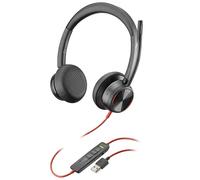 Poly Stereo Headset 'Blackwire 8225' with USB-A Connection, Active Noise Cancelling and Flexible Microphone Arm, Black
