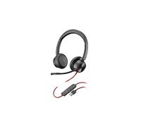 Poly Stereo Headset 'Blackwire 8225' with USB-A Connection, Active Noise Cancelling and Flexible Microphone Arm, Black