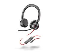 Poly Stereo Headset 'Blackwire 8225' with USB-C Connection, Active Noise Cancelling and Flexible Microphone Arm, Black