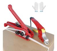 Poly Strapping Tensioner & Hot Meltting Strapping Sealer, Electric Banding Welding Tool Equipment for 10-16mm Width Tape, Manual Banding Packing Machine for Packer Carton Box