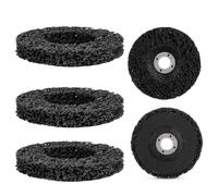 Poly Strip Wheel Disc 100mm Black Durable Grinding Polishing Tool for Angel Grinders 5Pcs