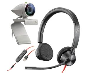Poly Studio P5 + Blackwire 3325 USB-A Audiovisual pack consisting of a webcam and a headset - Ideal for your day-to-day videoconferencing