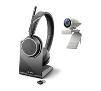 Poly - Studio P5 Kit with Voyager 4220 UC (Plantronics) - 1080p HD - Video Conference Camera - Professional Webcam - and Wireless Stereo - Headset - Kit