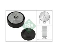 Poly V Ribbed Belt Deflection Guide Pulley INA for A8 A6 A7 Q8 Allroad Q7 532 11