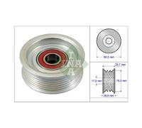 Poly V Ribbed Belt Deflection Guide Pulley INA for Accord Integra Civic 532 0587