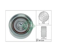 Poly V Ribbed Belt Deflection Guide Pulley INA for ASX Lancer Outlander C4 Aircr