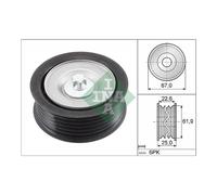 Poly V Ribbed Belt Deflection Guide Pulley INA for C-Class E-Class S-Class R-Cla