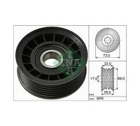 Poly V Ribbed Belt Deflection Guide Pulley INA for Focus Fiesta B-Max C-Max Ecos