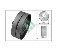Poly V Ribbed Belt Deflection Guide Pulley INA for Fox Golf Voyage Polo Bora Gol