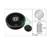 Poly V Ribbed Belt Deflection Guide Pulley INA for Insignia Astra V70 S60 S80 Za