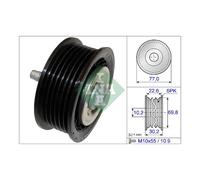 Poly V Ribbed Belt Deflection Guide Pulley INA for Insignia Zafira Tourer Astra