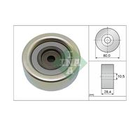 Poly V Ribbed Belt Deflection Guide Pulley INA for L200 / Triton Pajero Sport 53
