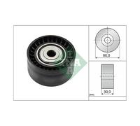 Poly V Ribbed Belt Deflection Guide Pulley INA for Movano Master Vivaro NV400 Tr