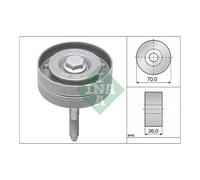 Poly V Ribbed Belt Deflection Guide Pulley INA for Touran Golf Jetta Ibiza Beetl