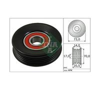 Poly V Ribbed Belt Tensioner Pulley INA for Impreza Legacy Civic Forester HR-V A