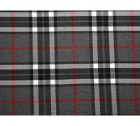 Poly Viscose Tartan Suiting Dress Fabric Grey - per metre