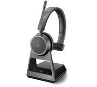 Poly Voyager 4210 Office Bluetooth Mono Headset, USB-A Plug on Base, SoundGuard, Microphone Arm, Dynamic Mute Function, Skype for Business, Microsoft Teams, Black, One Size