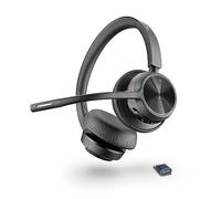 Poly Voyager 4320 UC Wireless Headset - Stereo Headphones w/Noise-Canceling Boom Mic - Connect PC/Mac/Mobile via Bluetooth - Works w/Teams, Zoom, & More