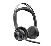 POLY Voyager Focus 2 Microsoft Teams Certified USB-C-C Headset +USB-C/A Adapter +Charging Stand