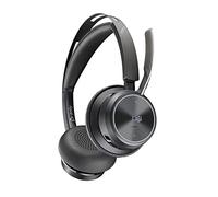 Poly - Voyager Focus 2 UC USB-A Headset (Plantronics) - Bluetooth Dual-Ear (Stereo) Headset with Boom Mic - USB-A PC/Mac Compatible - Active Noise Canceling - Works with Teams (Certified), Zoom & more