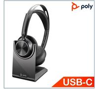 Poly Voyager Focus 2 VFOCUS2-M C - Wireless Stereo Headset with USB-C, with charging cradle, certified for Microsoft Teams