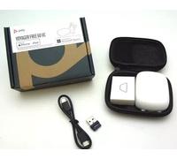 Poly Voyager Free 60 UC MS with BT 700 USB-A Bluetooth Wireless Earbuds in White