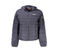 Polyamide Jacket with Zipper and Hood - male - Napapijri - Winter Jackets - Blue - S - Jackets S