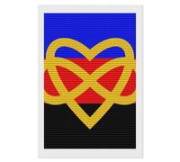 Polyamory Flag with Infinity Heart Adults Diamond 5D Painting Kit Round Drill DIY Art Craft Wall Decor