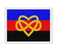 Polyamory Flag with Infinity Heart Adults Diamond 5D Painting Kit Square Drill DIY Art Craft Wall Home Decor