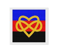 Polyamory Flag with Infinity Heart Adults Diamond 5D Painting Kit Square Drill DIY Art Craft Wall Home Decor