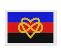 Polyamory Flag with Infinity Heart Adults Diamond 5D Painting Kit Square Drill DIY Art Craft Wall Home Decor