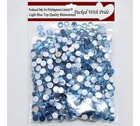 polybagstores PACK OF 1,000 LIGHT BLUE - 5mm Flat Back Rhinestone Diamanté Gems 21 Colours Available In Many Quantities
