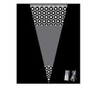 polybagstores PACK OF 25 - WHITE FOOTBALL - Unique Cellophane Cone Shape Sweet Party Bags 37cm x 18cm - Over 40 Designs With 4" twist ties