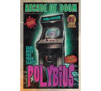 Polybius Arcade of Doom Notebook: Retro horror journal featuring urban legends creatures, in a 122 lined pages, 6x9 inches size diary.