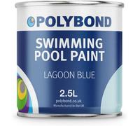 Polybond Swimming Pool Paint - Durable, Fast Drying Pool Lagoon Blue 2.5 Litre