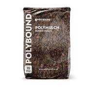 POLYBOUND 10KG Rubber Mulch Chippings (Brown) | Child & Pet Safe Playground, Garden Mulch | Safer Alternative to Wood, Slate, Bark Chippings for Garden | Weed Control, for Play Area, Landscaping