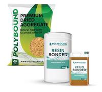 POLYBOUND Resin Bonded Aggregate Driveway Kit - Autumn Quartz, 5 x 25kg, Covers Up to 10sqm, Easy DIY Installation for Driveways, Patios, Walkways, Garden Paths & Outdoor Surfaces