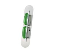 POLYBOUND The Sweet Spot Finishing Trowel 450x100mm - Dual Handle Stainless Steel Trowel with Comfortable Grip - Garden Trowel for Resin Driveways, Paths & Patios - Professional Grade Concrete Tools