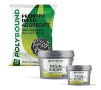 POLYBOUND - UV Resin Bound Driveway Kit - Patio and Driveway Use - Easy Install - Eclipse - 4x25KG Aggregate and 2-Part Binder - 4 sqm