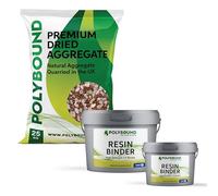 POLYBOUND - UV Resin Bound Driveway Kit - Patio and Driveway Use - Easy Install - Rose Quartz - 4x25KG Aggregate and 2-Part Binder - 4 sqm