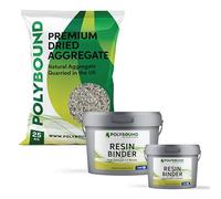 POLYBOUND - UV Resin Bound Kit - Easy Install - Patio and Driveway Use - Nordic Grey - 25KG Aggregate & 2-Part Binder - 1 sqm