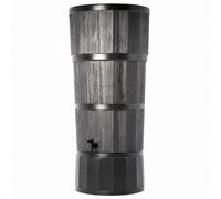 Polybutt 150L Woodgrain Water Butt - Graphite Recycled Plastic, Includes Tap & Lockable Lid, 150L Capacity