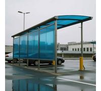 Polycarbonate Blue Clear Plastic Sheet, 2MM Thick Flexible Plastic Glass Panels, 3.2-98.4FT Large Transparent Greenhouse Panels, Easy to Cut, for Roof Sunroom, Replaceable glass(1x1m)