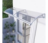 Polycarbonate Cover,Polycarbonate Awning,Awnings for Doors,Window Awnings Exterior,Aluminum Alloy Bracket Easy to Install for Uv Rain Snow Protection with Curved Bracket,#6-80x300cm/32x118in