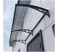 Polycarbonate Door Awning Canopy 39"x71"Exterior Rain Shelter with Aluminum Bracket Clear Cover for Patio Protection from Rain & Snow Available in Multiple Widths